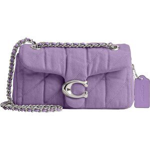 Coach Womens Iris 100% Cow Leather Imported Push Lock Tabby Shoulder Bag